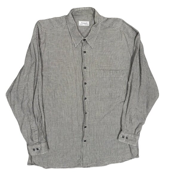 Avanlata Harry Rosen Dress Shirt Textured Cotton Viscose Long Sleeve XL - Picture 1 of 7